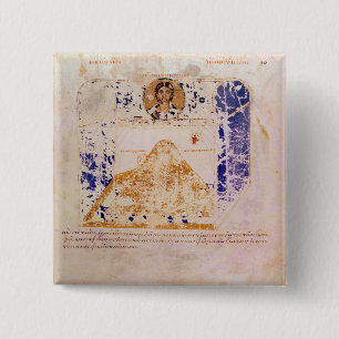 Badge Carré 5 Cm Illustration d'une copie du 6ème siècle