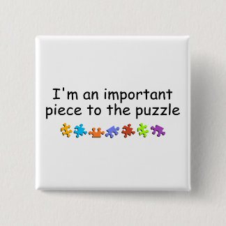 Badge Carré 5 Cm Im par pièce du puzzle importante