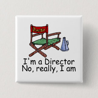 Badge Carré 5 Cm Im un directeur No Really ' Am