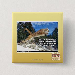 Badge Carré 5 Cm Image de chat