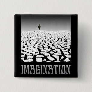 Badge Carré 5 Cm Imagination