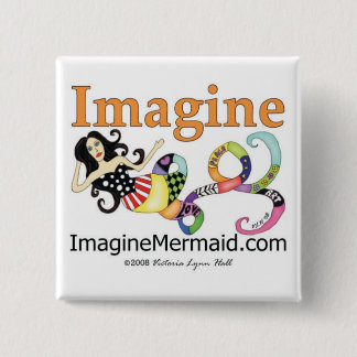 Badge Carré 5 Cm ImagineMermaid.com promotionnel
