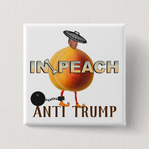 Badge Carré 5 Cm Impeach / Anti Trump,