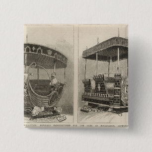 Badge Carré 5 Cm Impératrice de l'Inde