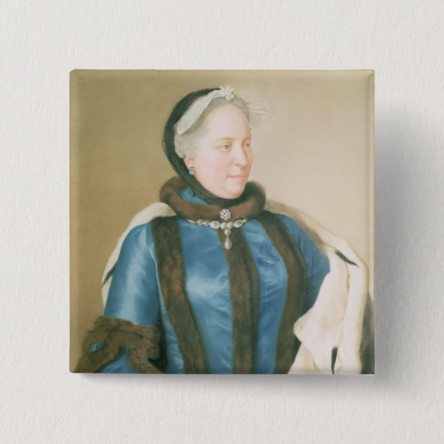 Badge Carré 5 Cm Impératrice Maria Theresa de l'Autriche, c.1770 (Devant)