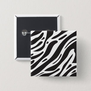 Badge Carré 5 Cm Impression Zebra