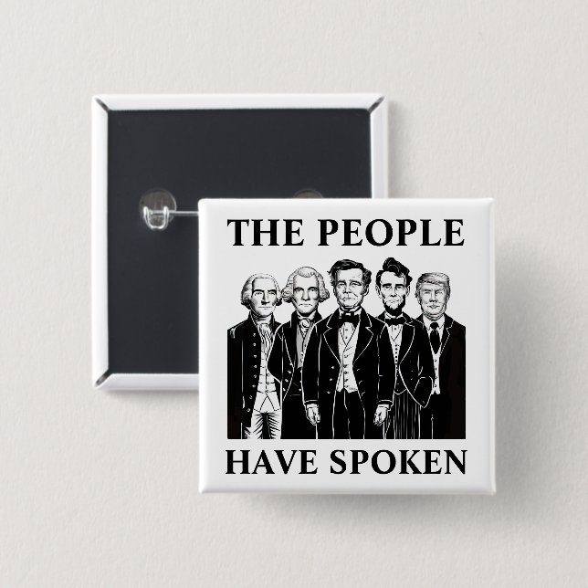 Badge Carré 5 Cm Inauguration du président (Devant & derrière)