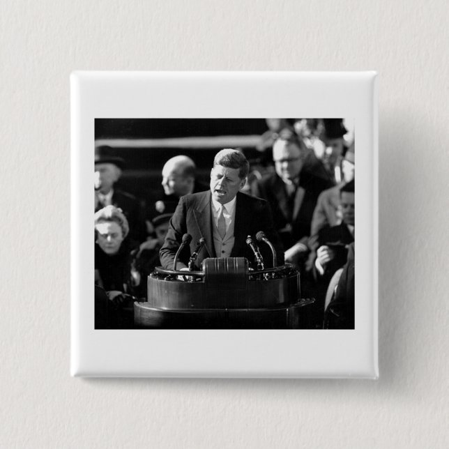 Badge Carré 5 Cm Inauthentification JFK (Devant)