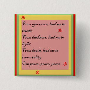 Badge Carré 5 Cm Incantation indoue OM