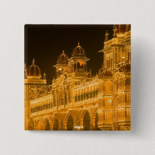 Badge Carré 5 Cm INDE, Karnataka, Mysore : Palais de Majaraja (b.2