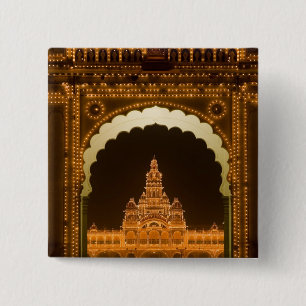 Badge Carré 5 Cm INDE, Karnataka, Mysore : Palais de Majaraja (b.3