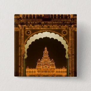Badge Carré 5 Cm INDE, Karnataka, Mysore : Palais de Majaraja (b.3