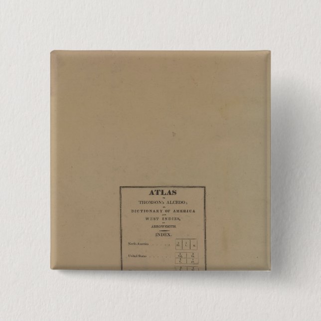 Badge Carré 5 Cm Index de l'Atlas (Devant)