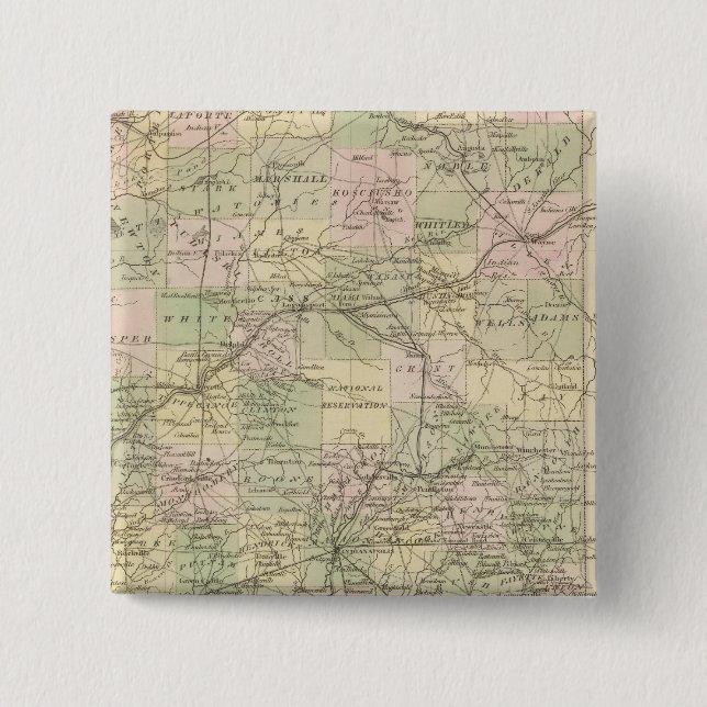 Badge Carré 5 Cm Indiana 3 (Devant)