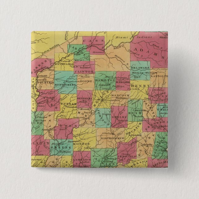 Badge Carré 5 Cm Indiana 6 (Devant)