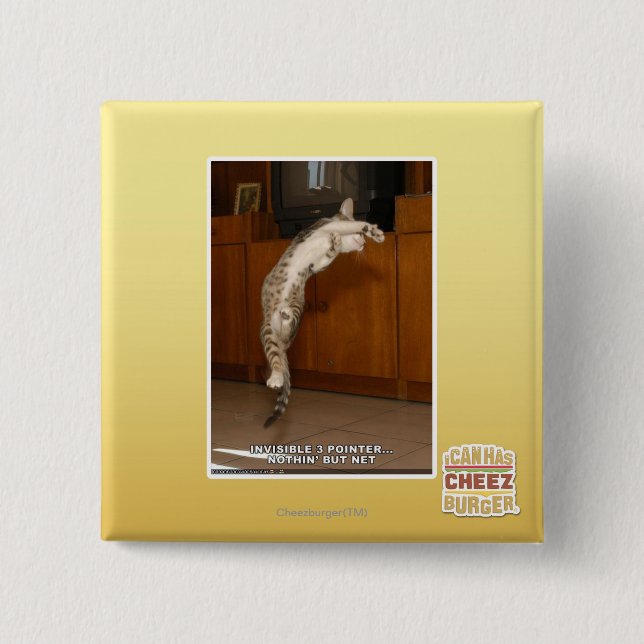 Badge Carré 5 Cm Indicateur 3 invisible (Devant)