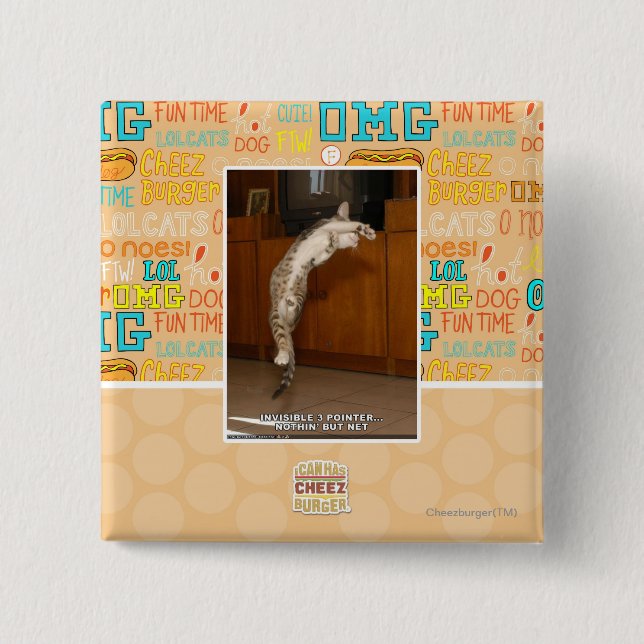 Badge Carré 5 Cm Indicateur 3 invisible (Devant)