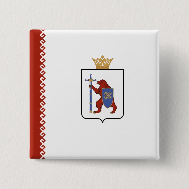 Badge Carré 5 Cm Indicateur Mari El (Devant)