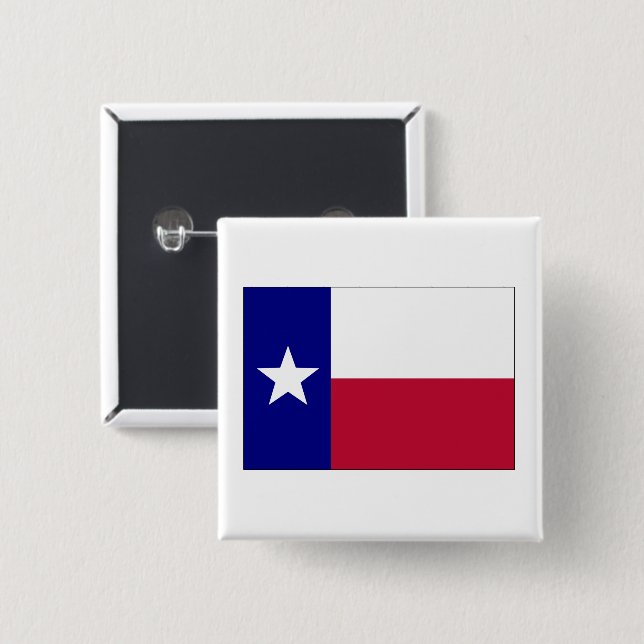 Badge Carré 5 Cm Indicateur Texas Lone Star (Devant & derrière)