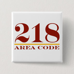 Badge Carré 5 Cm Indicatif régional 218