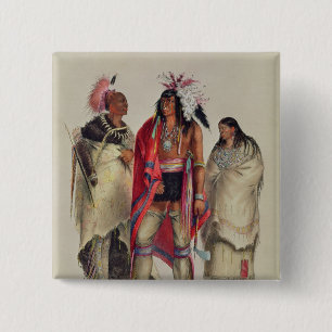 Badge Carré 5 Cm Indiens nord-américains, c.1832