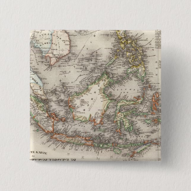 Badge Carré 5 Cm Indonésie, Malaisie (Devant)