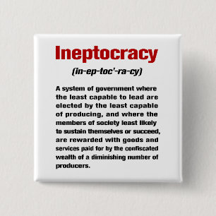 Badge Carré 5 Cm Ineptocracy