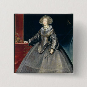 Badge Carré 5 Cm Infanta Maria Theresa (1638-83) c.1646 (l'huile