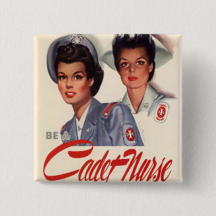 Badge Carré 5 Cm Infirmière cadette