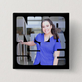 Badge Carré 5 Cm infirmière carré photo personnalisé
