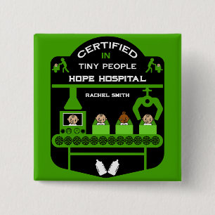 Badge Carré 5 Cm Infirmière pédiatrique Cadeaux d'appréciation