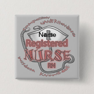 Badge Carré 5 Cm infirmière RN axiome
