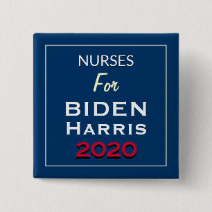 Badge Carré 5 Cm Infirmières pour la campagne Carré BIDEN HARRIS