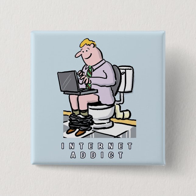 Badge Carré 5 Cm Informatique, Internet et médias sociaux (Devant)