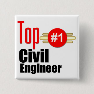 Badge Carré 5 Cm Ingénieur civil supérieur