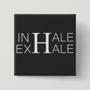 Badge Carré 5 Cm Inhale exhale