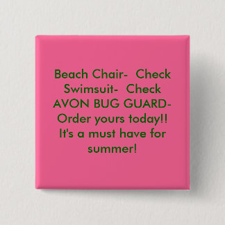 Badge Carré 5 Cm INSECTE GUA de CheckSwimsuit- CheckAVON de chaise