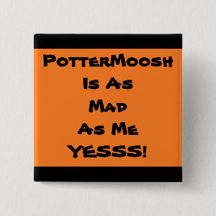 Badge Carré 5 Cm Insigne 2 de fan de PotterMoosh