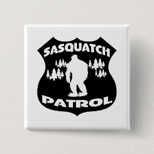 Badge Carré 5 Cm Insigne de forêt de patrouille de Sasquatch