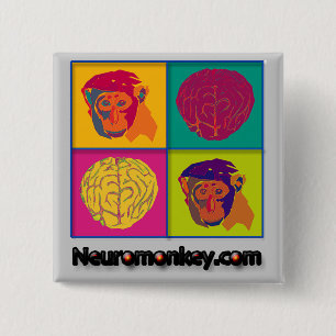 Badge Carré 5 Cm Insigne de Neuromonkey