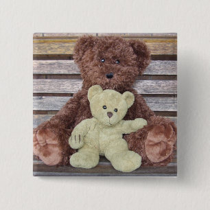 Badge Carré 5 Cm Insigne de nounours