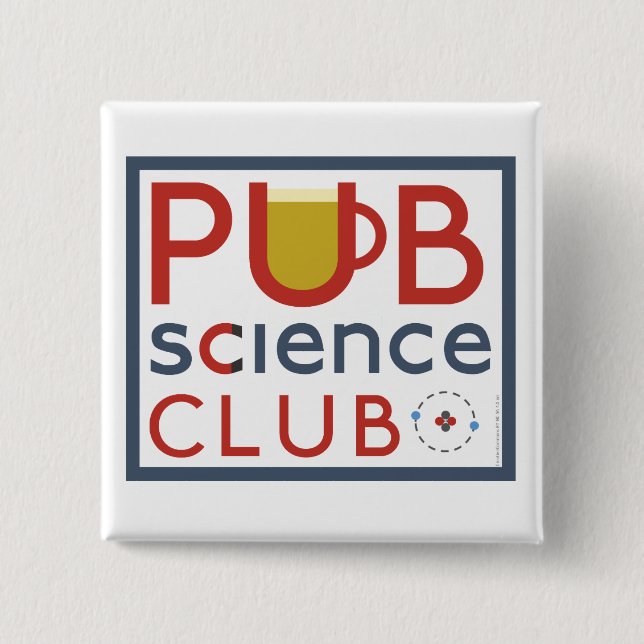 Badge Carré 5 Cm Insigne de PubScienceClub (Devant)