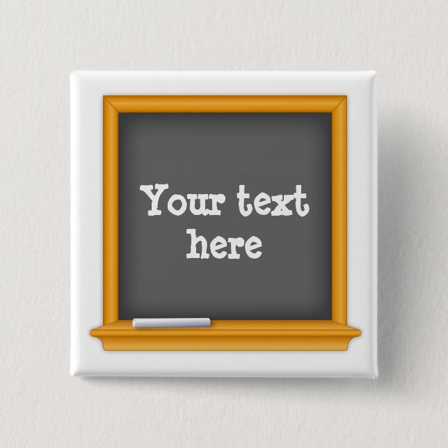 Badge Carré 5 Cm Insigne d'esprit de l'école de tableau de bord (Devant)