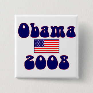 Badge Carré 5 Cm Insigne d'Obama