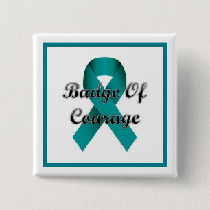Badge Carré 5 Cm Insigne du courage