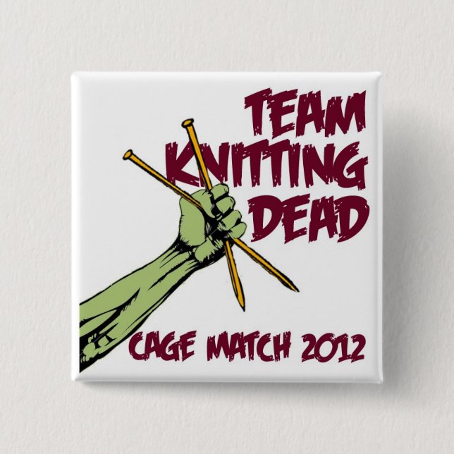 Badge Carré 5 Cm Insigne du match 2012 de cage de TKD (Devant)