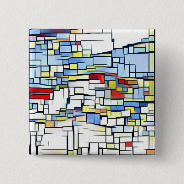 Badge Carré 5 Cm Insigne génial d'art (Devant)