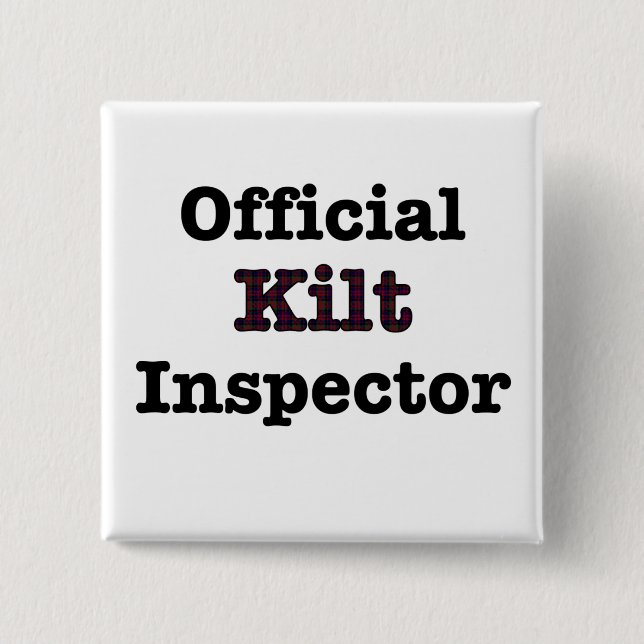 Badge Carré 5 Cm Inspecteur officiel de kilt (Devant)