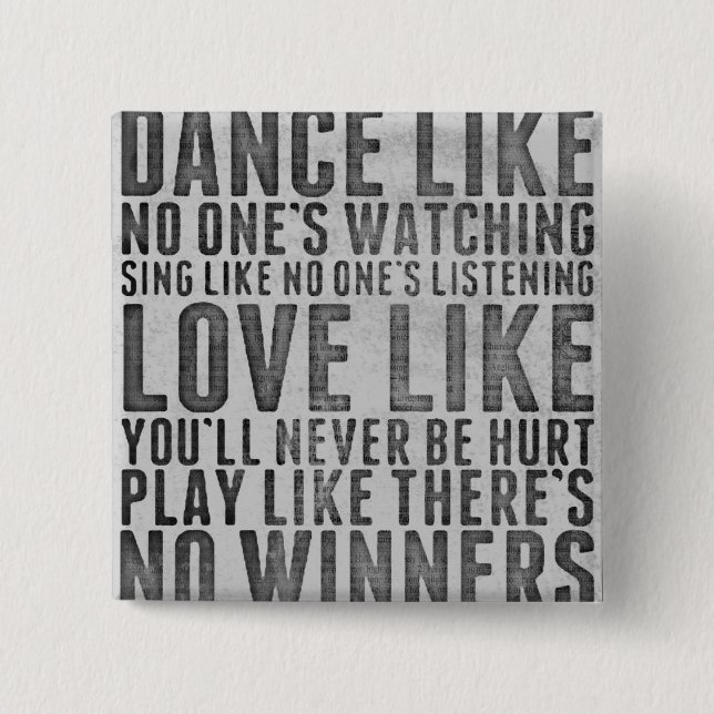 Badge Carré 5 Cm Inspiring Quote Rustic Grunge Text Sign (Devant)