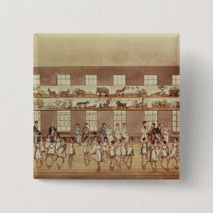 Badge Carré 5 Cm Institution de M. Owen, nouveau Lanark (quadrille